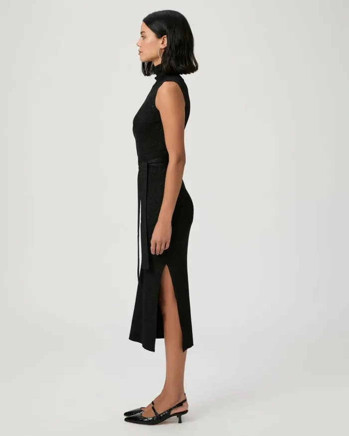 PAIGE Dresses Women Zoelle Dress 8211 Black Sparkle PAIGE Dresses Women Zoelle Dress 8211 Black Sparkle
