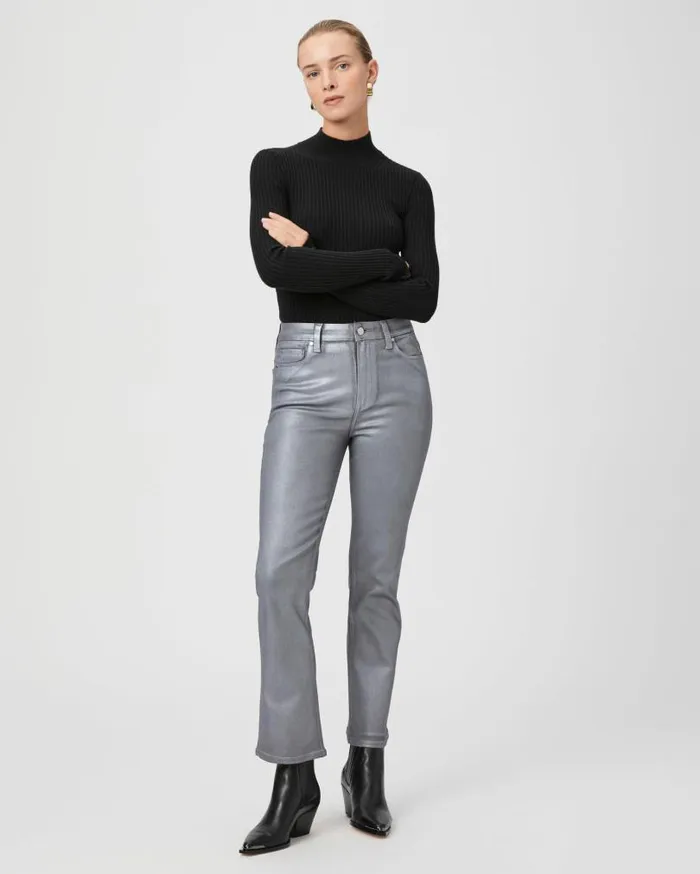 PAIGE Flare Women Claudine Flare Jean 8211 Silver Shimmer Luxe Coating