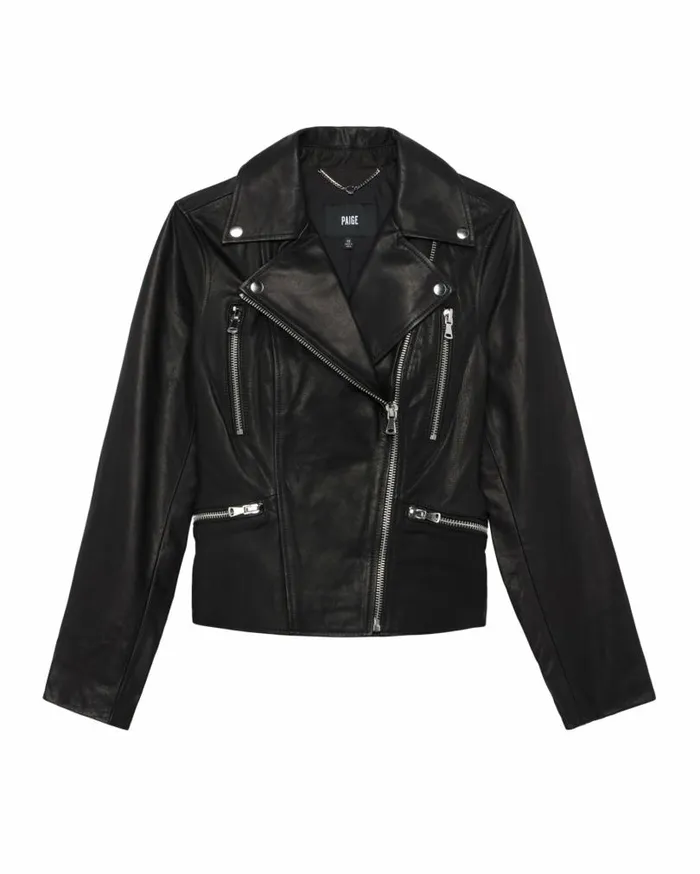 PAIGE Jackets and Coats Women 20th Anniversary Capsule Zeppelin Moto Jacket 8211 Black Leather