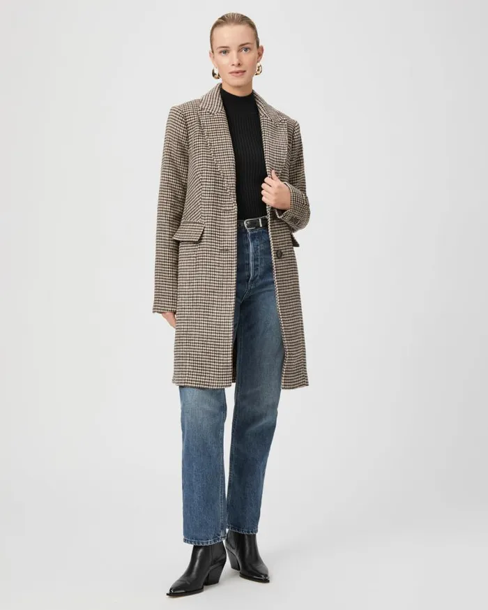 PAIGE Jackets and Coats Women Merav Coat 8211 Chocolate Brown Multi