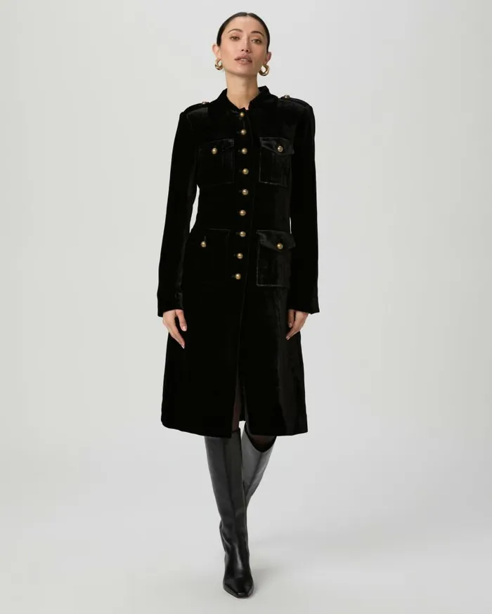 PAIGE Jackets and Coats Women Minetta Coat 8211 Black Velvet PAIGE Jackets and Coats Women Minetta Coat 8211 Black Velvet