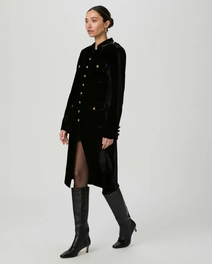 PAIGE Jackets and Coats Women Minetta Coat 8211 Black Velvet PAIGE Jackets and Coats Women Minetta Coat 8211 Black Velvet