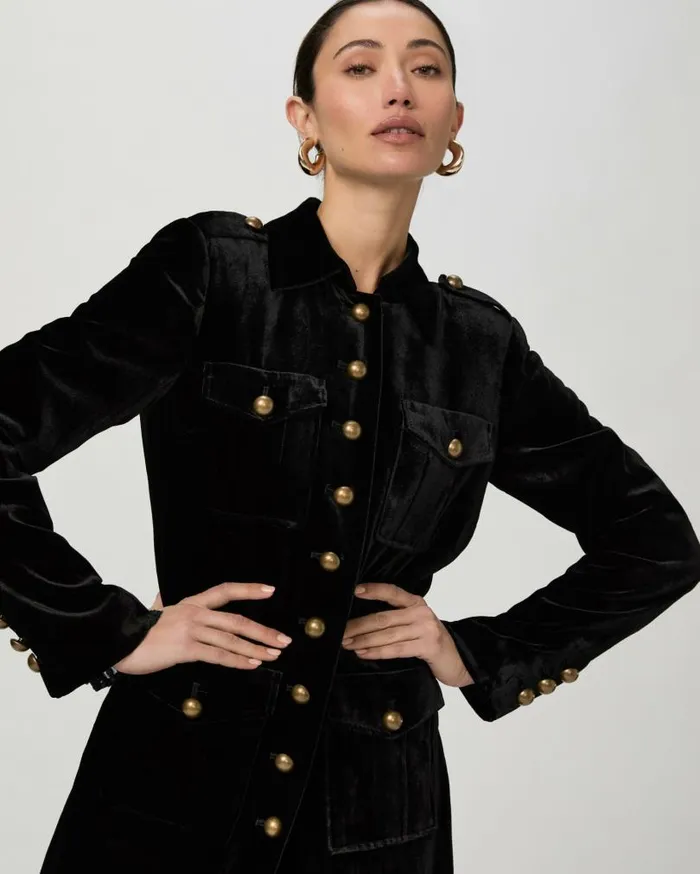 PAIGE Jackets and Coats Women Minetta Coat 8211 Black Velvet PAIGE Jackets and Coats Women Minetta Coat 8211 Black Velvet