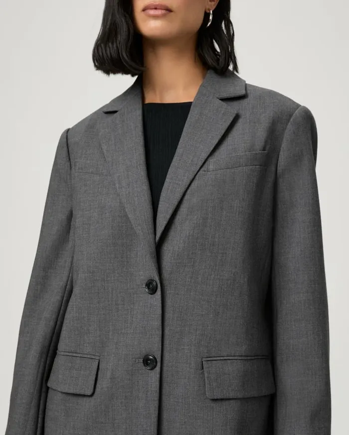 PAIGE Jackets and Coats Women Sarto Blazer 8211 Charcoal PAIGE Jackets and Coats Women Sarto Blazer 8211 Charcoal