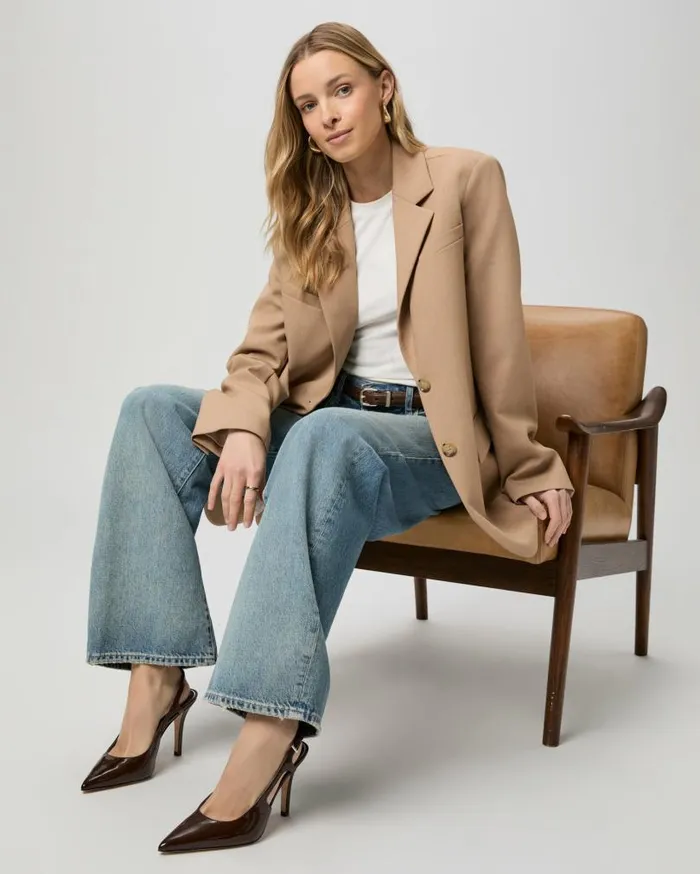 PAIGE Jackets and Coats Women Sarto Blazer 8211 Melange Camel