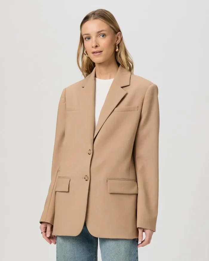 PAIGE Jackets and Coats Women Sarto Blazer 8211 Melange Camel PAIGE Jackets and Coats Women Sarto Blazer 8211 Melange Camel