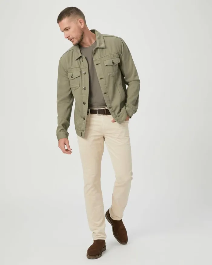 PAIGE Pants and Joggers Men Lennox Slim Pant 8211 Ivory Cream Corduroy