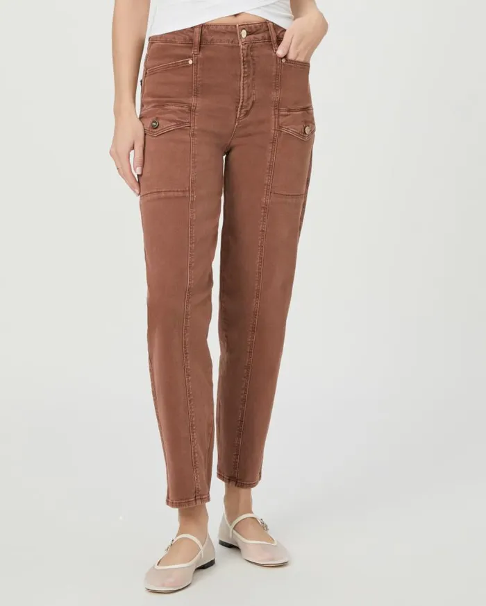 PAIGE Pants Women Alexis Cargo Barrel Leg Jean 8211 Vintage Brunette PAIGE Pants Women Alexis Cargo Barrel Leg Jean 8211 Vintage Brunette