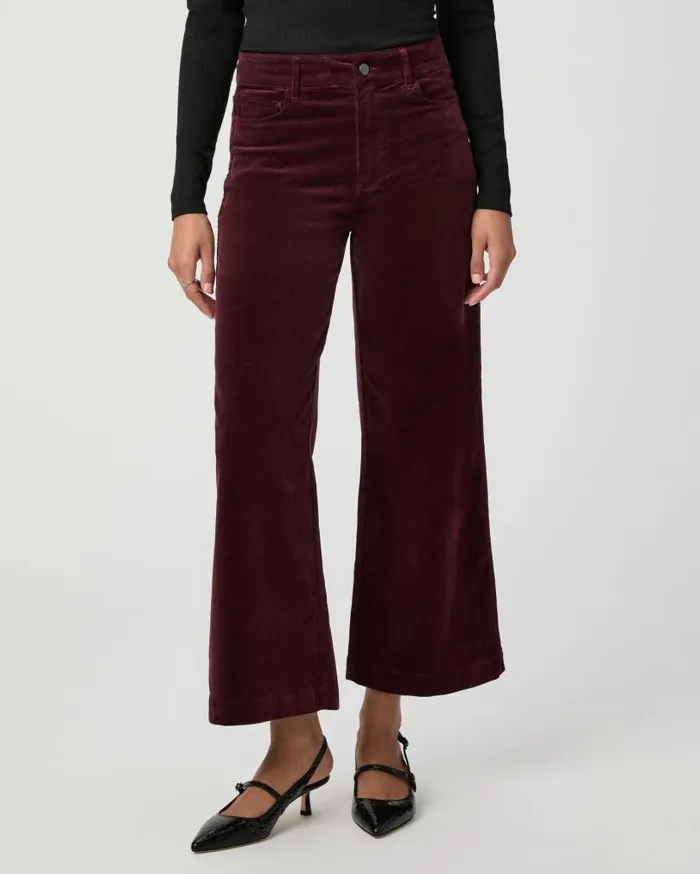 PAIGE Pants Women Anessa Wide Leg Pant 8211 Dark Oxblood Corduroy PAIGE Pants Women Anessa Wide Leg Pant 8211 Dark Oxblood Corduroy