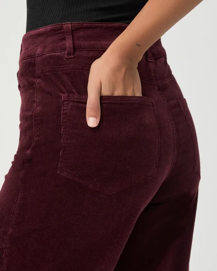 PAIGE Pants Women Anessa Wide Leg Pant 8211 Dark Oxblood Corduroy PAIGE Pants Women Anessa Wide Leg Pant 8211 Dark Oxblood Corduroy