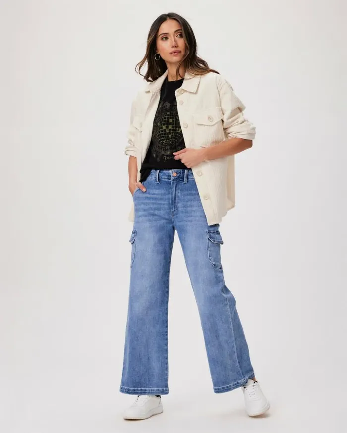 PAIGE Pants Women Carly Cargo Wide Leg Pant 8211 Austyn