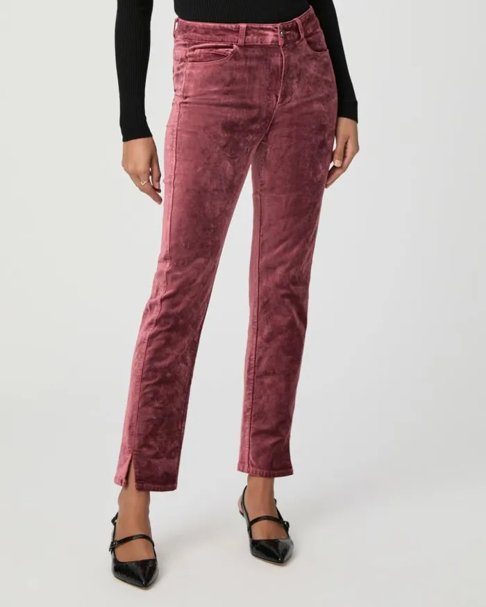 PAIGE Pants Women Cindy Straight Pant 8211 Rose Tea Velvet PAIGE Pants Women Cindy Straight Pant 8211 Rose Tea Velvet