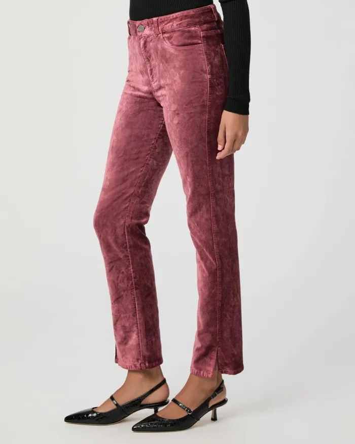 PAIGE Pants Women Cindy Straight Pant 8211 Rose Tea Velvet PAIGE Pants Women Cindy Straight Pant 8211 Rose Tea Velvet
