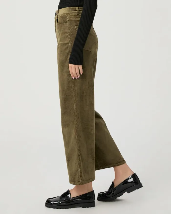 PAIGE Pants Women Harper Ankle Wide Leg Pant 8211 Dark Brushed Olive Corduroy PAIGE Pants Women Harper Ankle Wide Leg Pant 8211 Dark Brushed Olive Corduroy
