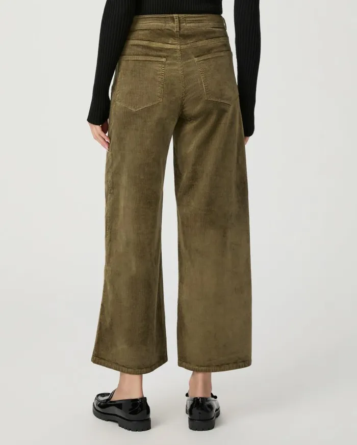 PAIGE Pants Women Harper Ankle Wide Leg Pant 8211 Dark Brushed Olive Corduroy PAIGE Pants Women Harper Ankle Wide Leg Pant 8211 Dark Brushed Olive Corduroy