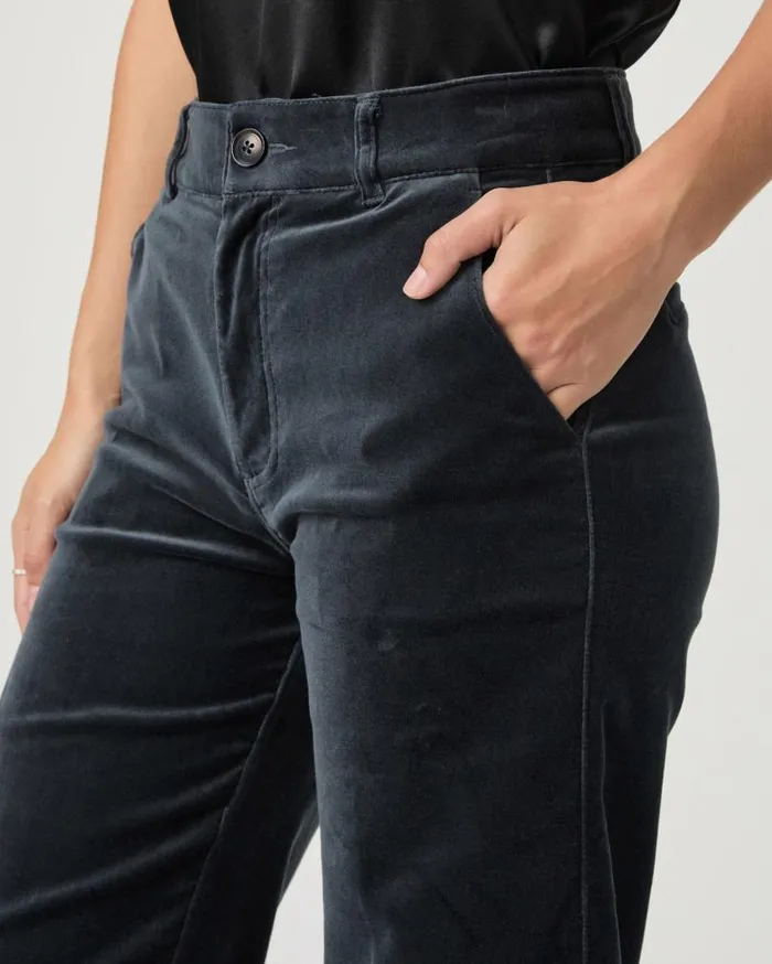 PAIGE Pants Women Sasha Wide Leg Pant 8211 Calico Blue Velvet PAIGE Pants Women Sasha Wide Leg Pant 8211 Calico Blue Velvet
