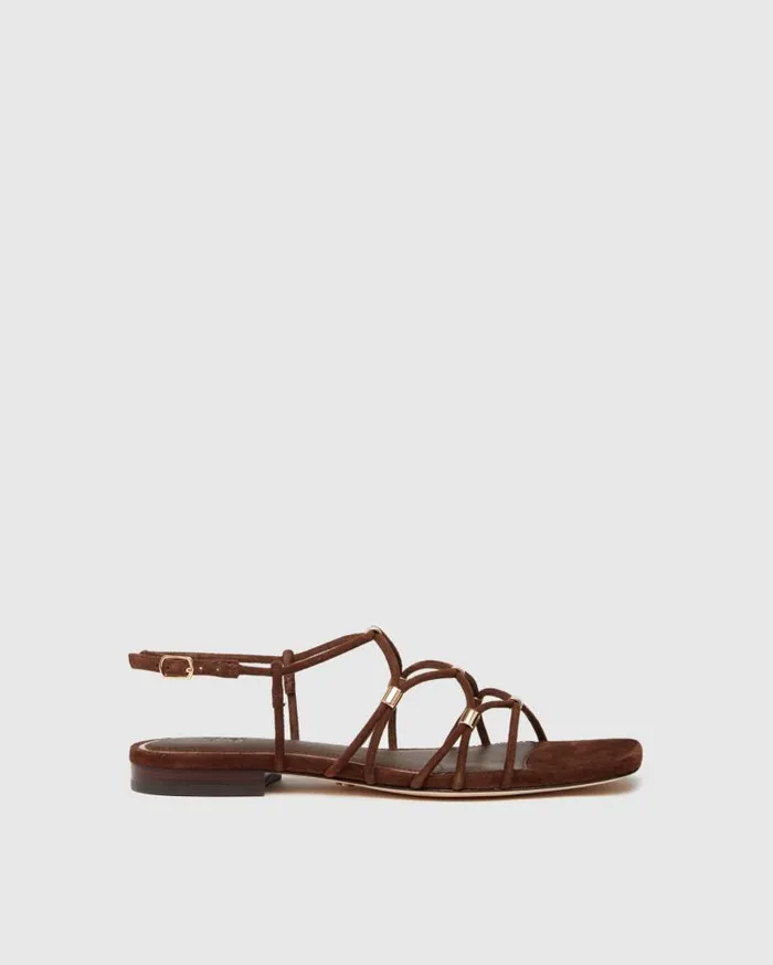 PAIGE Sandals Women Aurora Sandal 8211 Chocolate Suede