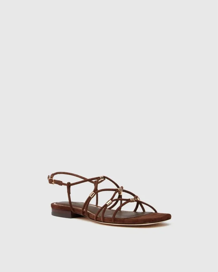 PAIGE Sandals Women Aurora Sandal 8211 Chocolate Suede PAIGE Sandals Women Aurora Sandal 8211 Chocolate Suede