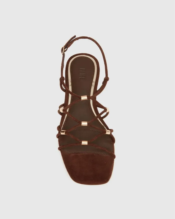 PAIGE Sandals Women Aurora Sandal 8211 Chocolate Suede PAIGE Sandals Women Aurora Sandal 8211 Chocolate Suede