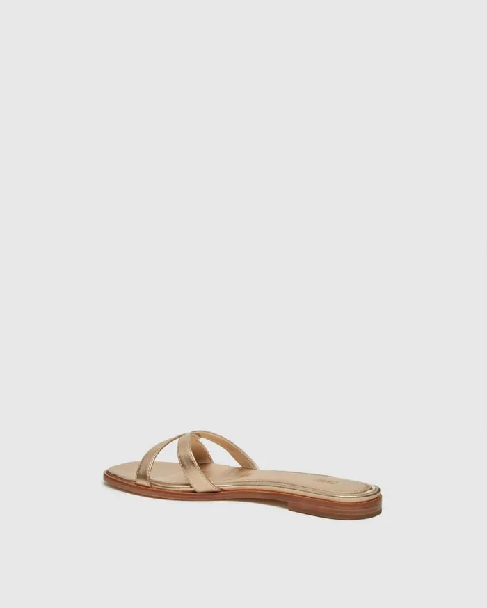 PAIGE Sandals Women Toby Sandal 8211 Dark Gold Metallic Leather PAIGE Sandals Women Toby Sandal 8211 Dark Gold Metallic Leather