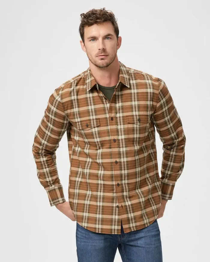 PAIGE Shirts Men Everett Shirt 8211 Antique Cocoa PAIGE Shirts Men Everett Shirt 8211 Antique Cocoa