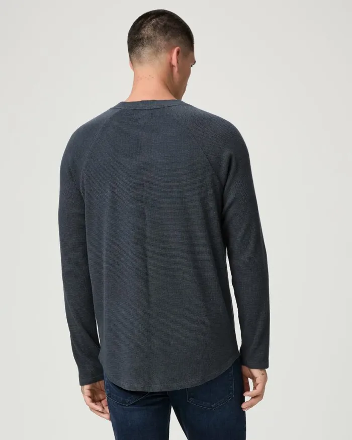PAIGE Shirts Men Odin Baseball Tee 8211 Weathered Blue Multi PAIGE Shirts Men Odin Baseball Tee 8211 Weathered Blue Multi