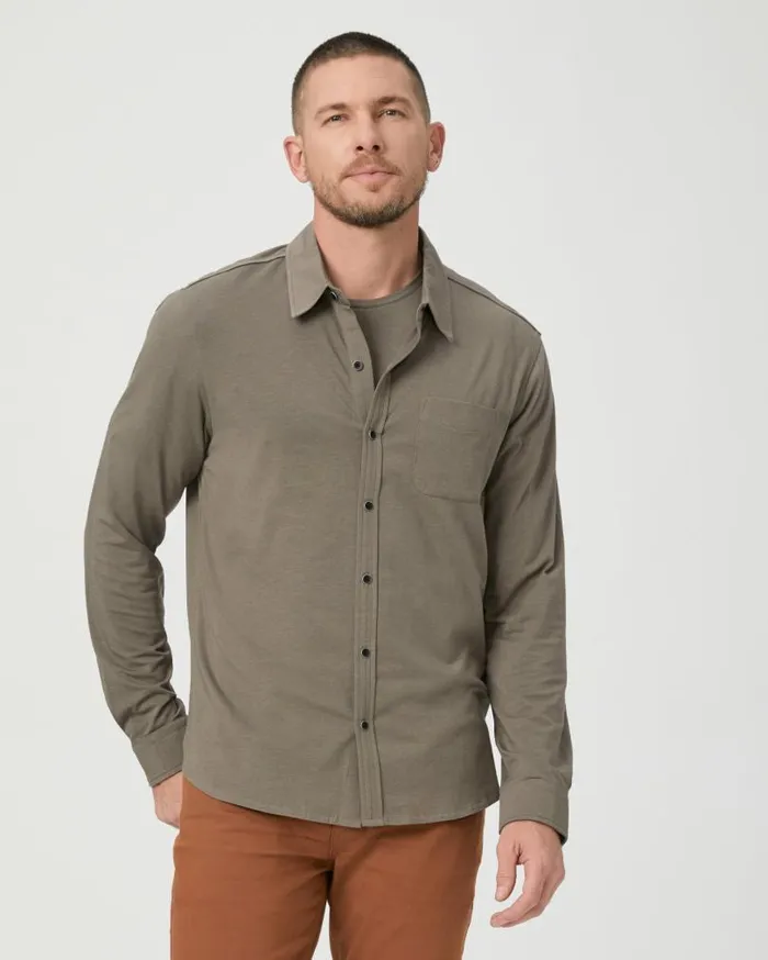 PAIGE Shirts Men Stockton Button Up 8211 Cedar Forest