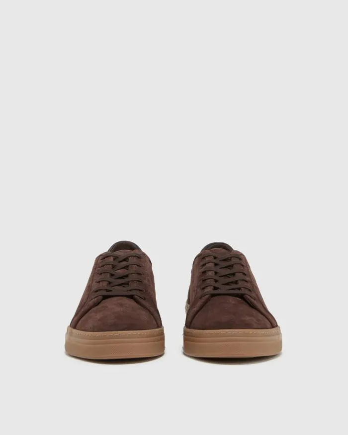 PAIGE Shoes Men Farrell Sneaker 8211 Chocolate Suede PAIGE Shoes Men Farrell Sneaker 8211 Chocolate Suede
