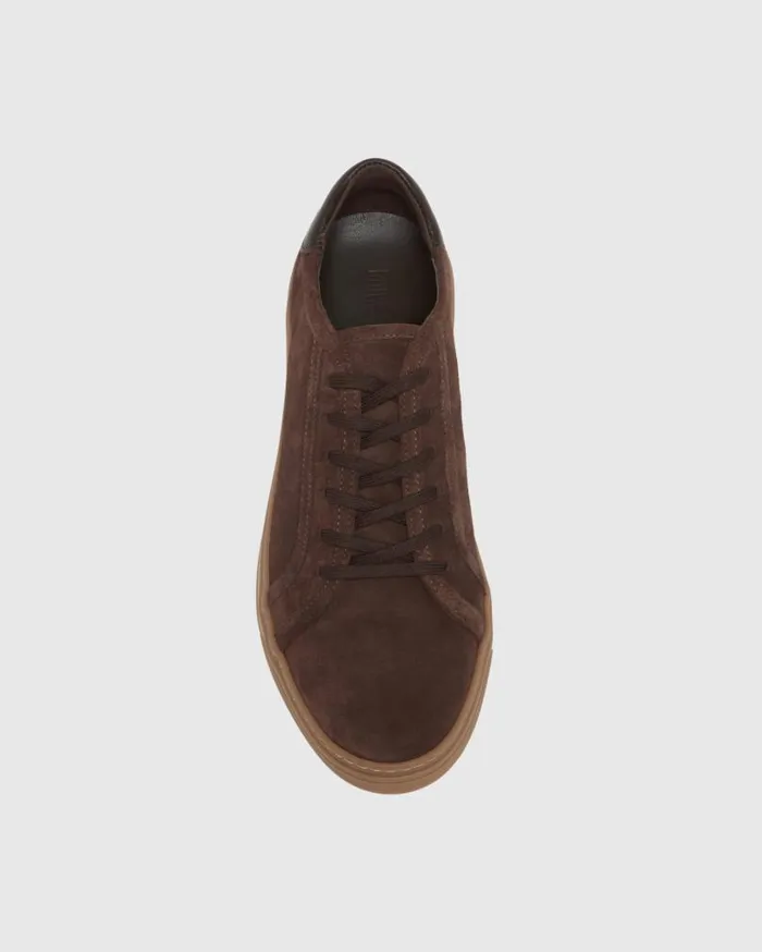 PAIGE Shoes Men Farrell Sneaker 8211 Chocolate Suede PAIGE Shoes Men Farrell Sneaker 8211 Chocolate Suede