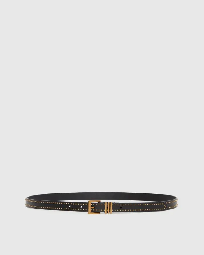 PAIGE Shop Belts Women Exclusive Aniya Belt 8211 Black Leather