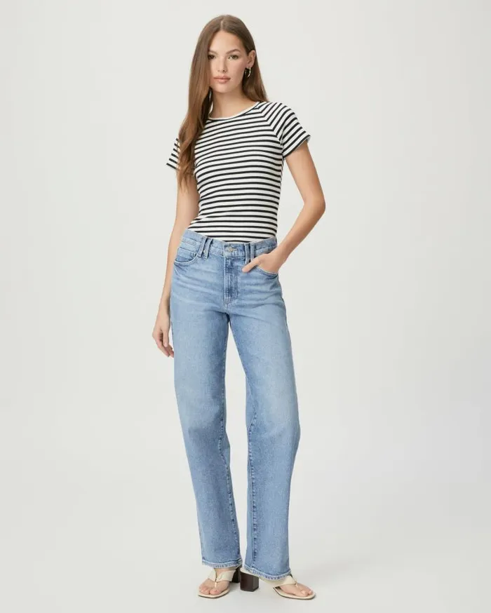 PAIGE Straight Women Serena Straight Jean 8211 Leela Distressed