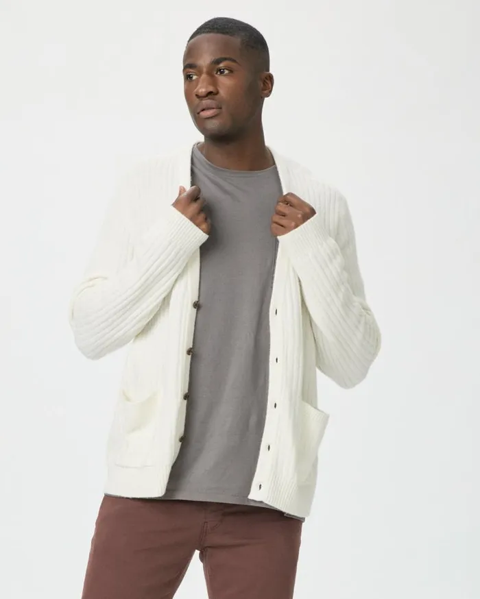 PAIGE Sweaters and Sweatshirts Men Harpoon Cardigan 8211 Morning Tide