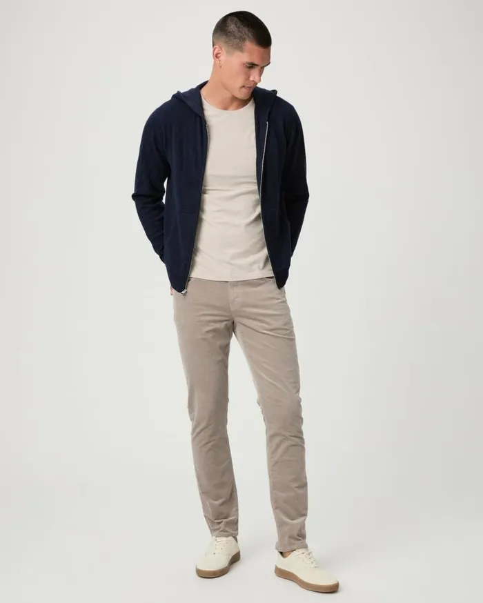 PAIGE Sweaters and Sweatshirts Men Swanson Full Zip Sweater 8211 Deep Anchor Cashmere PAIGE Sweaters and Sweatshirts Men Swanson Full Zip Sweater 8211 Deep Anchor Cashmere
