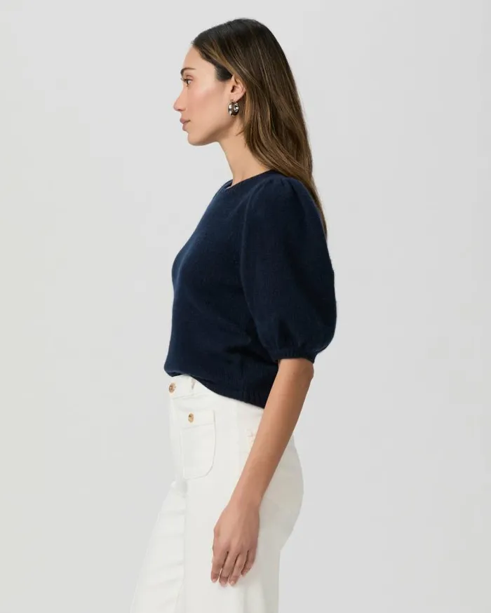 PAIGE Sweaters and Sweatshirts Women Lucerne Top 8211 Deep Navy Cashmere