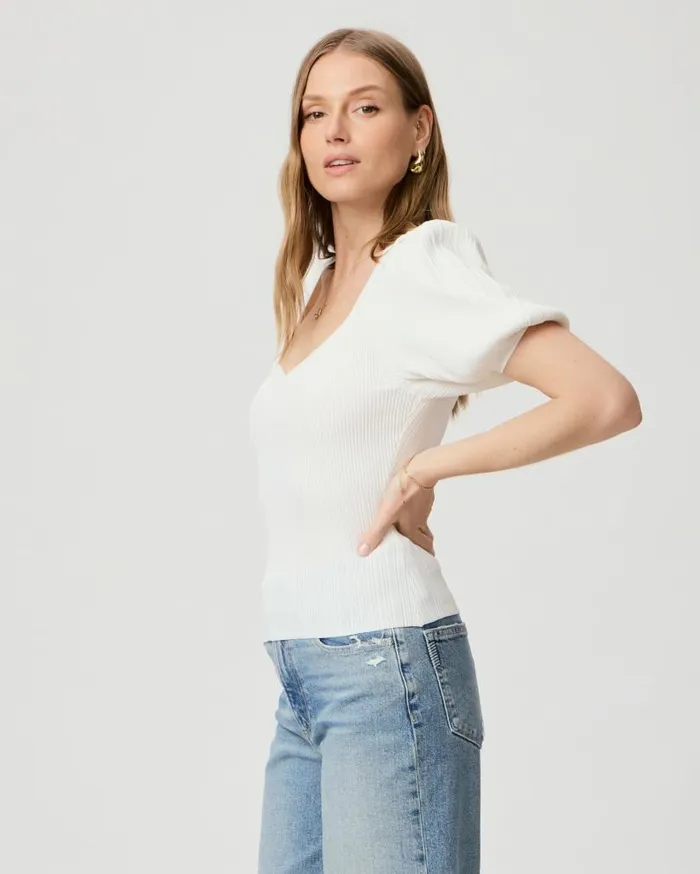 PAIGE Sweaters and Sweatshirts Women Maie Top 8211 White PAIGE Sweaters and Sweatshirts Women Maie Top 8211 White