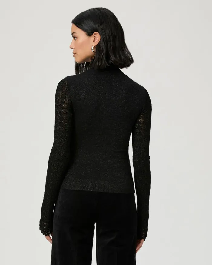 PAIGE Sweaters and Sweatshirts Women Stephanie Top 8211 Black Sparkle