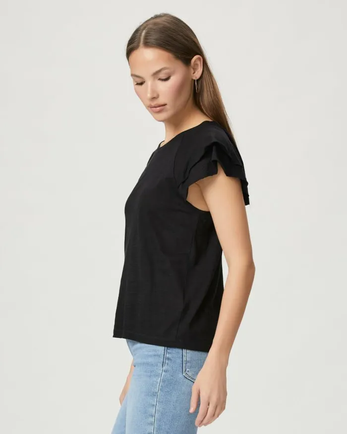 PAIGE Tees and Tanks Women Linnea Top 8211 Faded Black PAIGE Tees and Tanks Women Linnea Top 8211 Faded Black