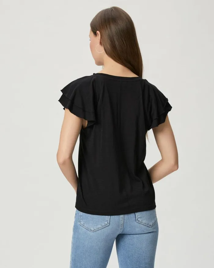 PAIGE Tees and Tanks Women Linnea Top 8211 Faded Black PAIGE Tees and Tanks Women Linnea Top 8211 Faded Black