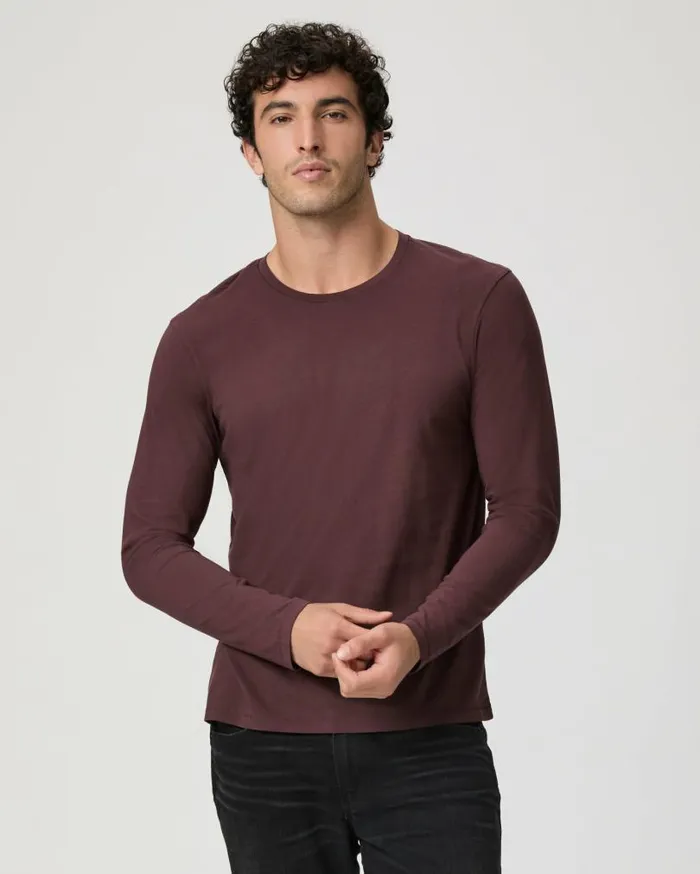 PAIGE Tees Men Enzo Tee 8211 Midnight Bordeaux
