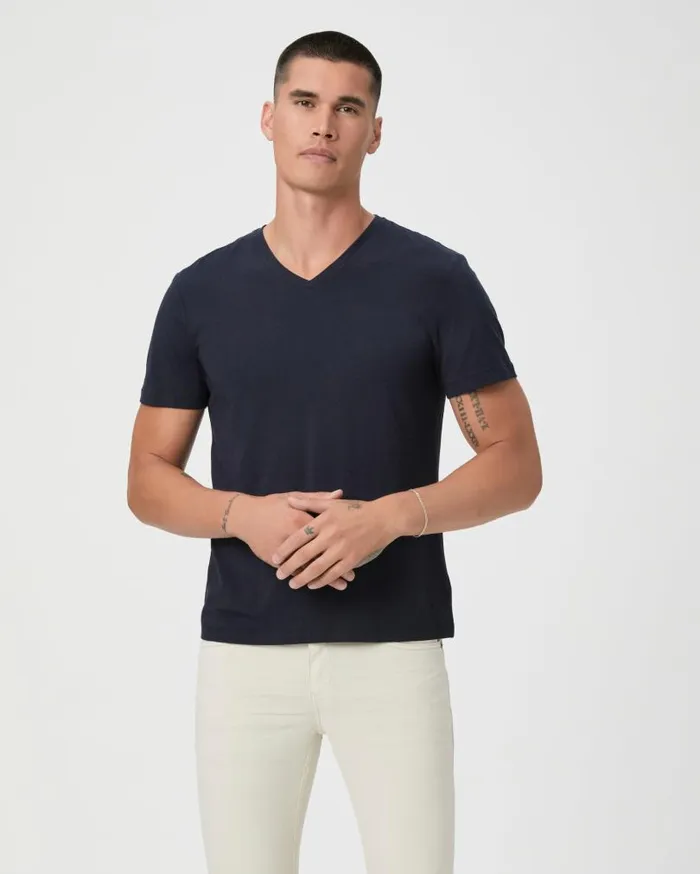 PAIGE Tees Men Grayson V Neck Tee 8211 Deep Anchor