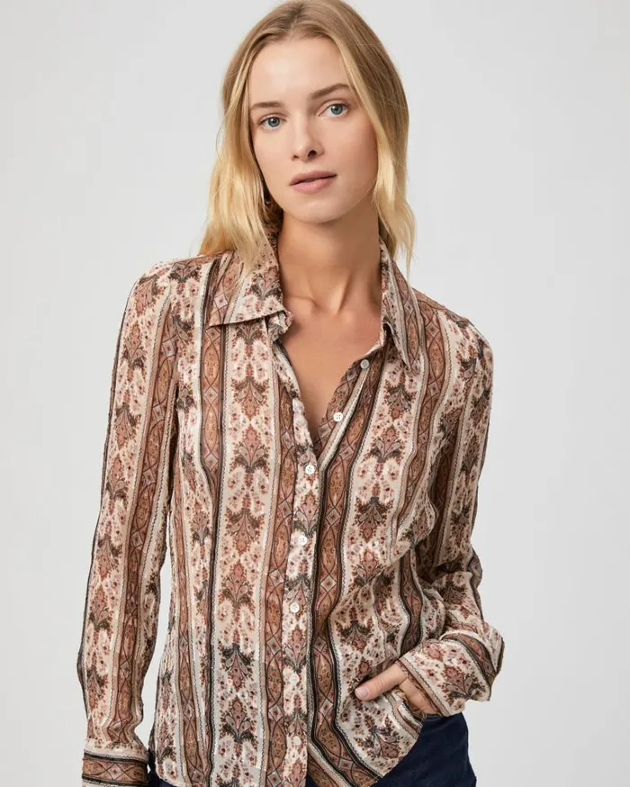 PAIGE Tops and Blouses Women Desano Shirt 8211 Buttercream Multi