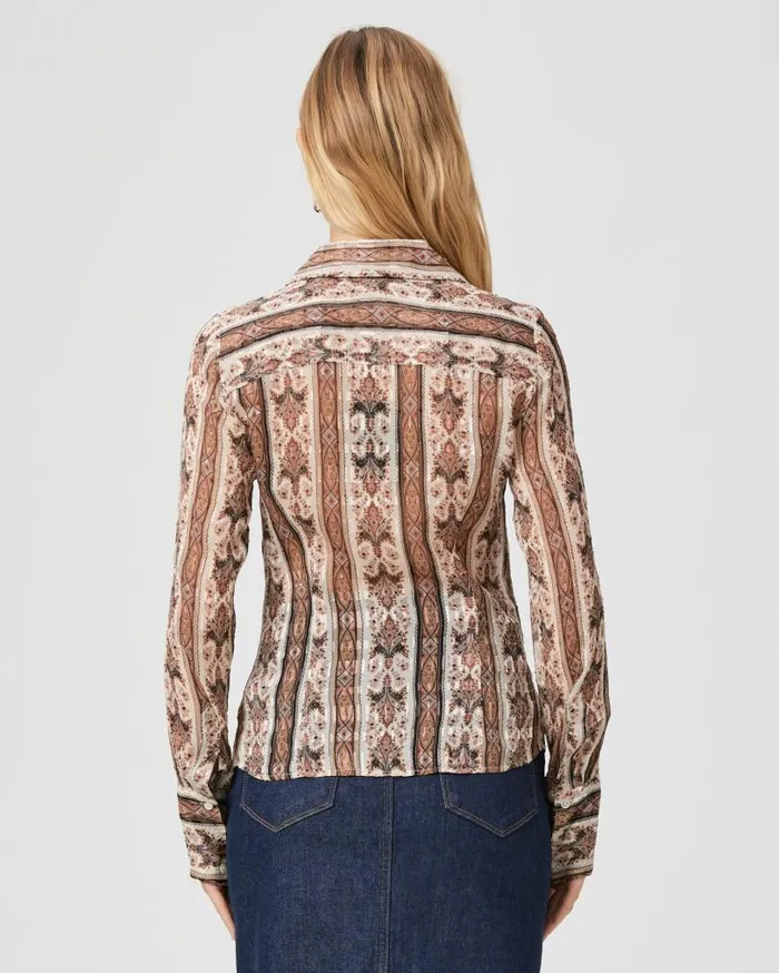 PAIGE Tops and Blouses Women Desano Shirt 8211 Buttercream Multi PAIGE Tops and Blouses Women Desano Shirt 8211 Buttercream Multi