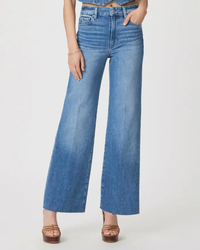 PAIGE Wide Leg Women Anessa 31 Inch Wide Leg Jean 8211 Flamenco Distressed PAIGE Wide Leg Women Anessa 31 Inch Wide Leg Jean 8211 Flamenco Distressed
