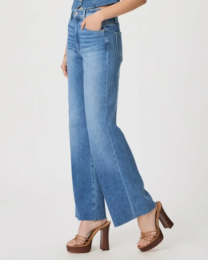 PAIGE Wide Leg Women Anessa 31 Inch Wide Leg Jean 8211 Flamenco Distressed PAIGE Wide Leg Women Anessa 31 Inch Wide Leg Jean 8211 Flamenco Distressed