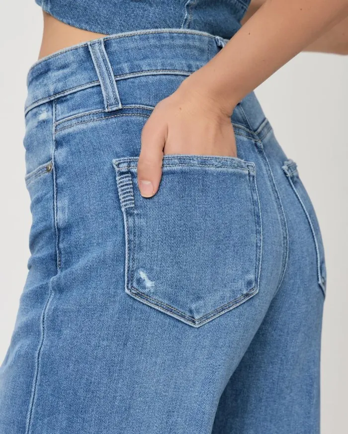 PAIGE Wide Leg Women Anessa 31 Inch Wide Leg Jean 8211 Flamenco Distressed PAIGE Wide Leg Women Anessa 31 Inch Wide Leg Jean 8211 Flamenco Distressed