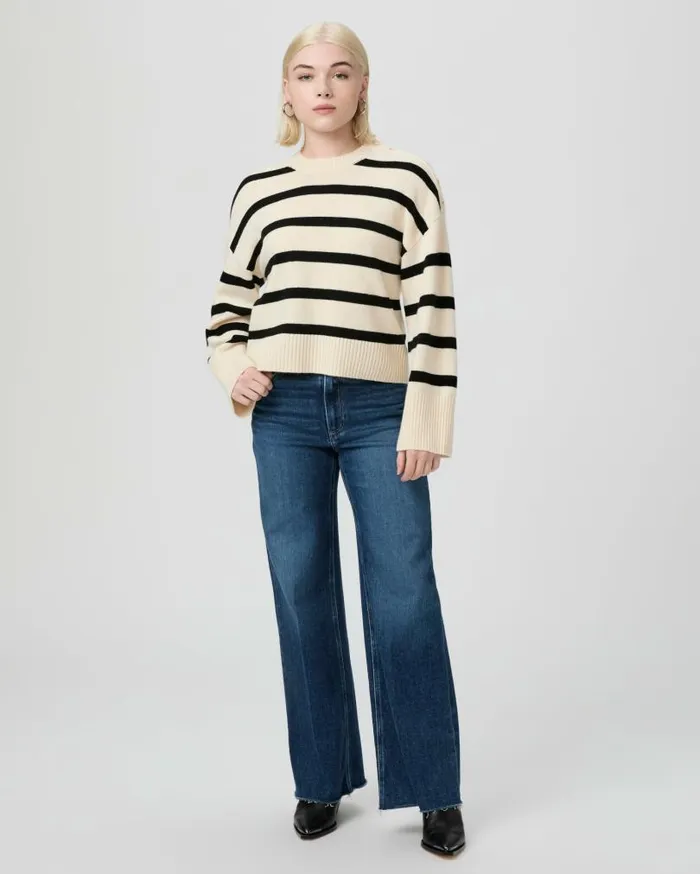 PAIGE Wide Leg Women Anessa Petite 29 Inch Wide Leg Jean 8211 Arpeggio