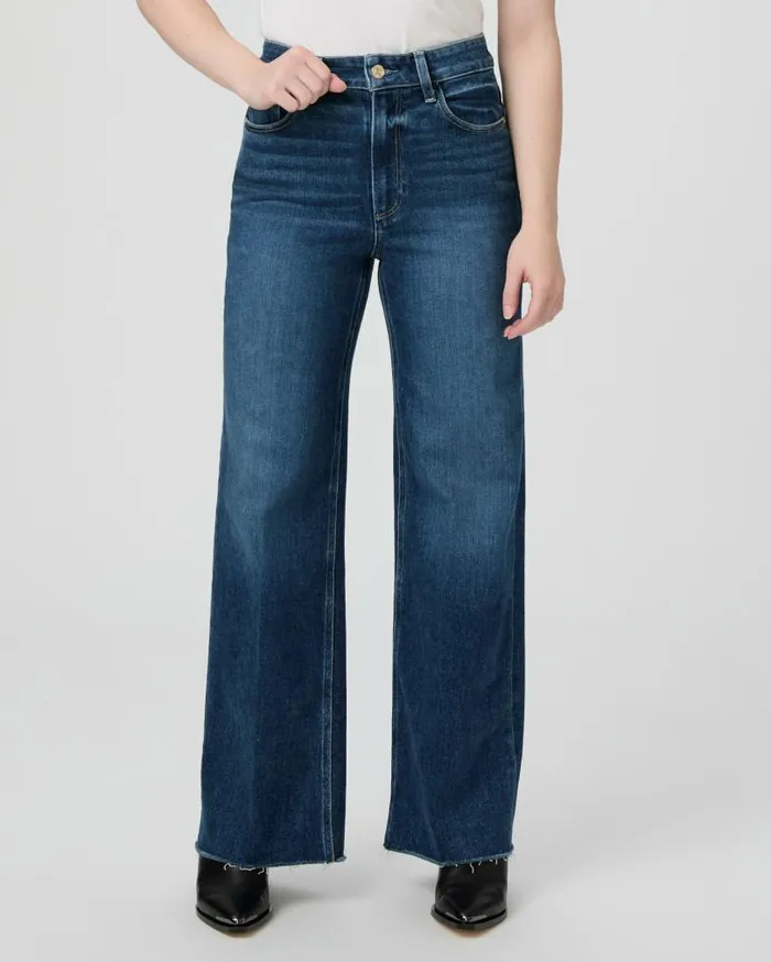 PAIGE Wide Leg Women Anessa Petite 29 Inch Wide Leg Jean 8211 Arpeggio