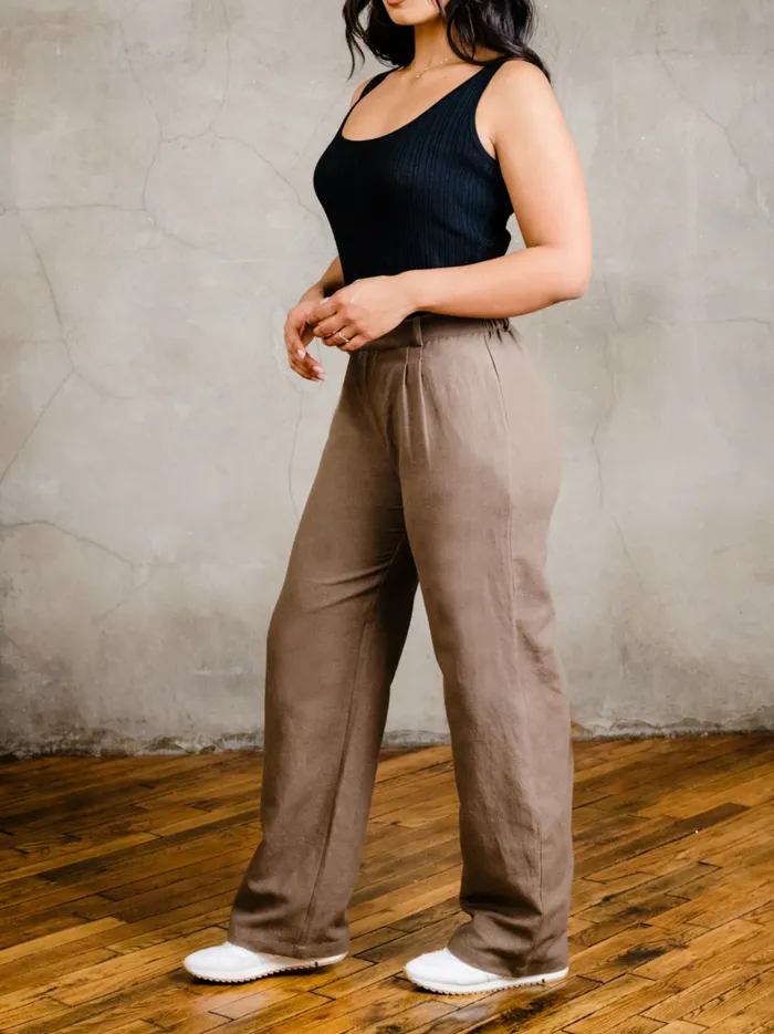 Pants Claire Linen Pant Driftwood Able Women
