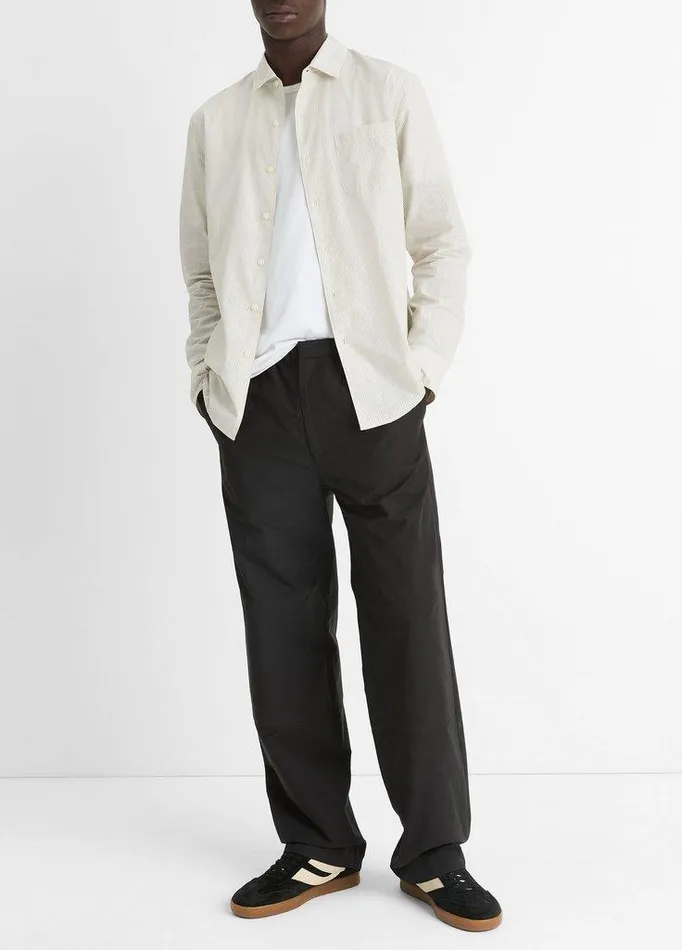 Pants Men Vince CottonBlend Parachute Pant Black