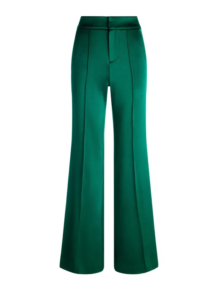 Pants Women Alice Olivia DYLAN HIGH RISE WIDE LEG PANT Forest Green